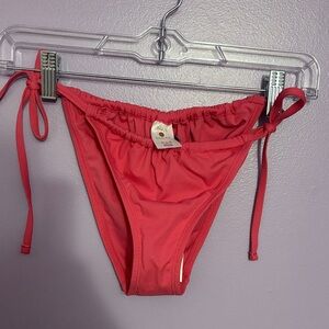 Shade & Shore Pink Bikini Bottom with Side Ties